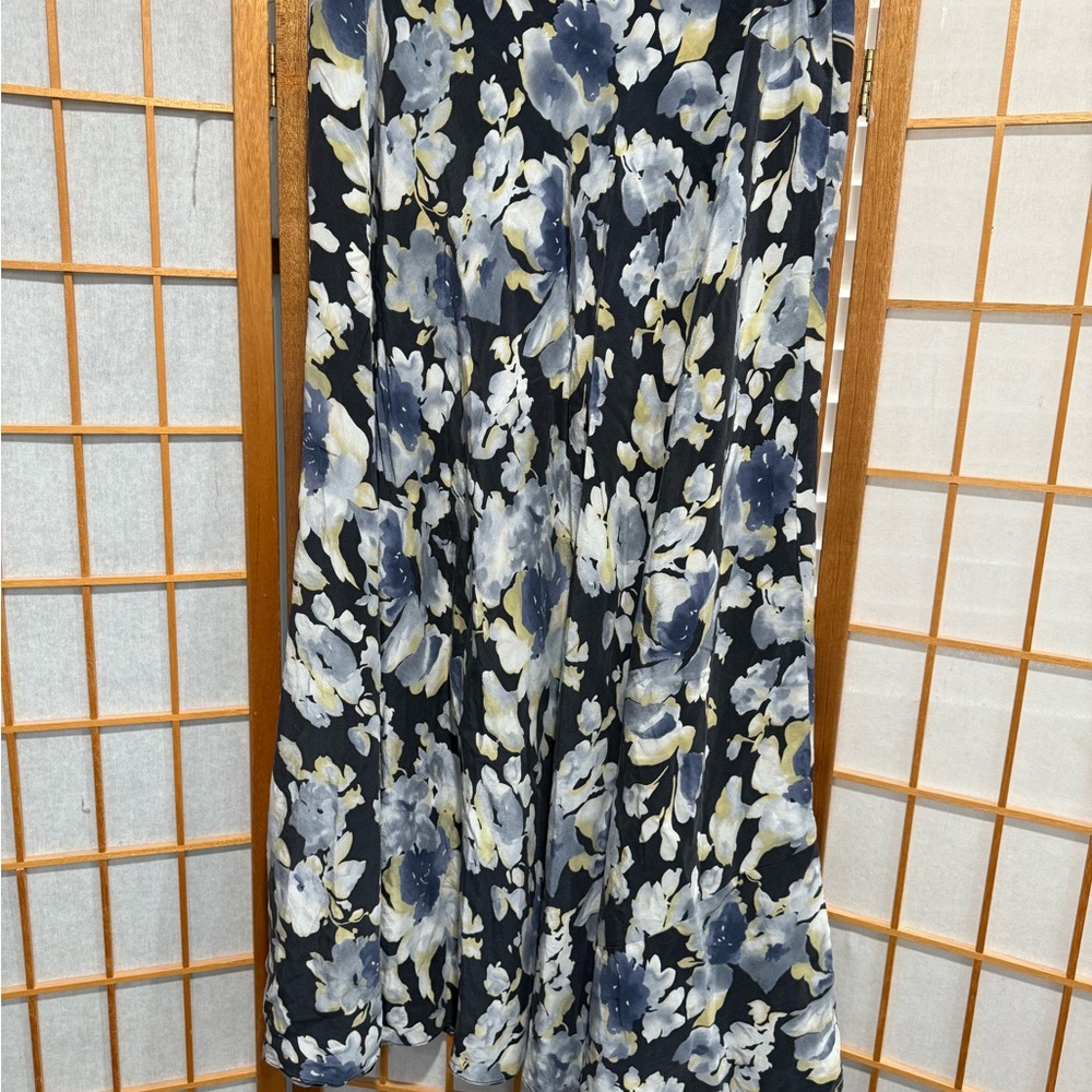 Jones New York Floral Maxi Skirt - Blue, White, Cream
